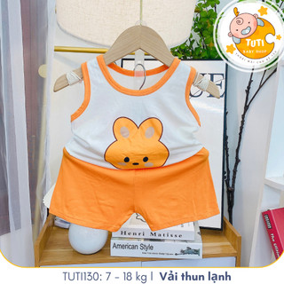 Bộ ba lỗ thun lạnh mềm hoạ tiết siêu mát cho bé trai/bé gái, sản phảm cho bé từ 7-18kg, TUTI130