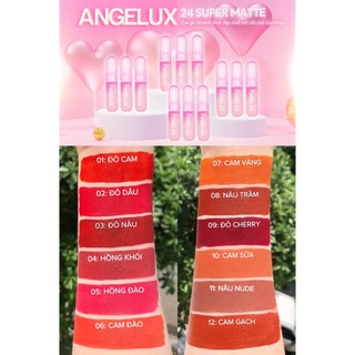 Son Kem Lì ANGELUX SUPER new version Màu Đỏ Cherry