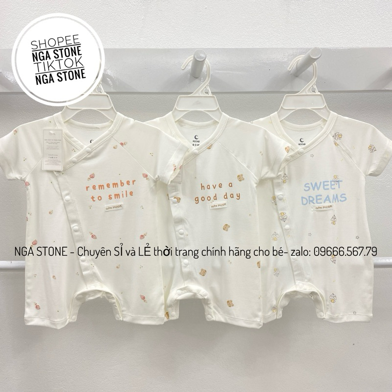 MOON - Bộ body cộc tay cho bé trai bé gái hãng moon