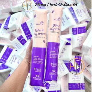  Bông tẩy trang 150 miếng bông tẩy trang tròn ALUCOS dày dặn - ALUCOS 