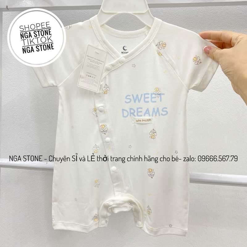 MOON - Bộ body cộc tay cho bé trai bé gái hãng moon