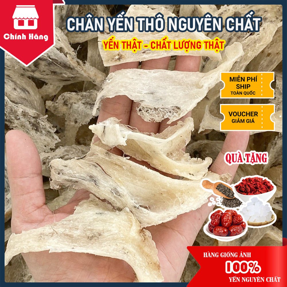 30Gr Chân Tổ Yến Thô Ít Lông Nguyên Chất + Quà Tặng Nguyên Liệu Chưng Yến - Yến Xứ Nẫu - Yến Bình Định