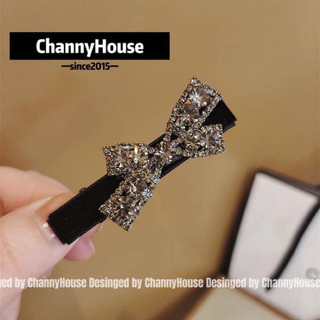 Kẹp tóc mái nơ đá cốt mỏ vịt sơn tĩnh điện cao cấp [ CHANNYHOUSE ]
