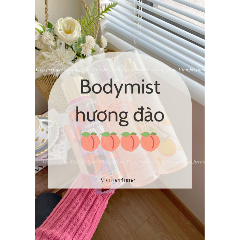 (HƯƠNG ĐÀO) Body mist Vivu.perfume hương đào chín dễ thương