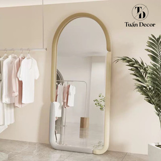 Gương Tuấn Tú Decor Khung Gỗ Bọc Nỉ Nhung Phối Màu Cao Cấp