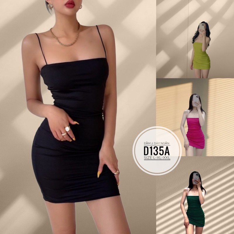 BIGSIZE Đầm 2 dây ngắn D135A