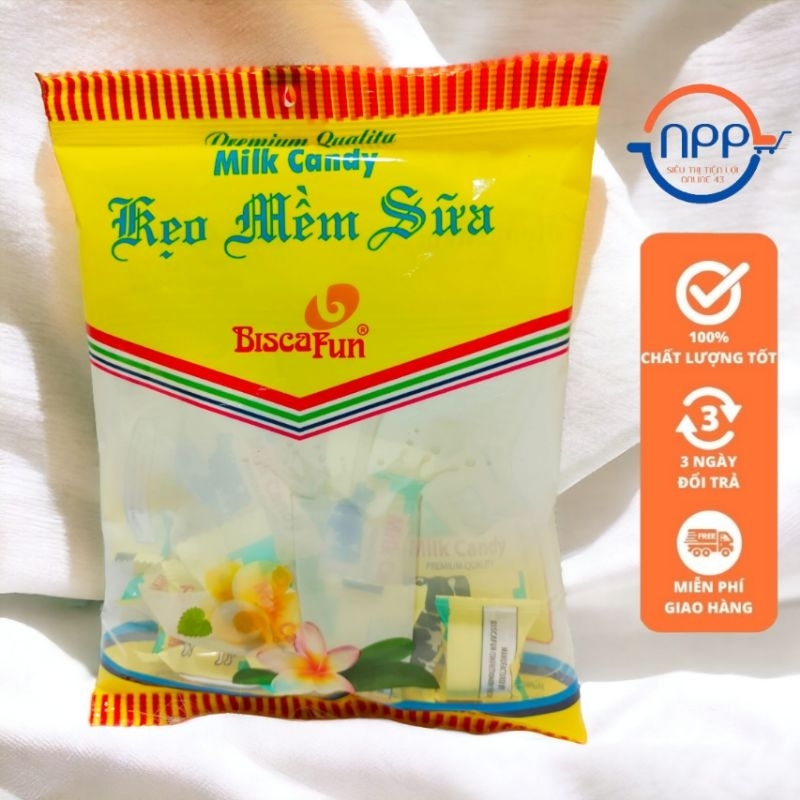 Kẹo Mềm Sữa Biscafun Gói 65g