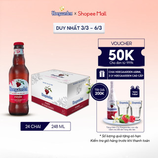 Bia Hoegaarden rosée thùng 24 chai (248ml/chai)