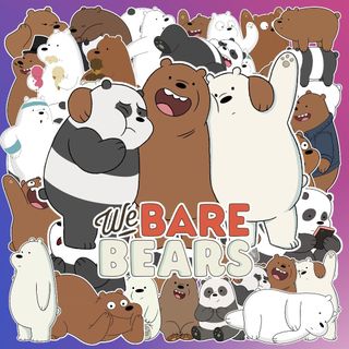 Sticker cute We Bear Bears,nhãn dán điện thoại,laptop,ipad - NB.033