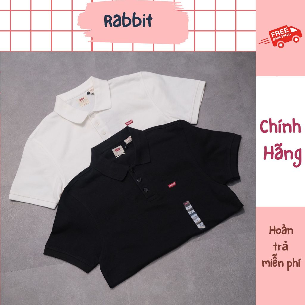 Áo Polo Levis Basic Đen Trắng Hàng Chính Hãng | Rabbit Authentic