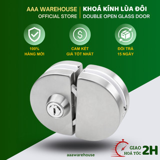  Khoá kính bán nguyệt đôi cửa lùa kính cường lực 8-12mm  CRICHTON  hàng tốt 