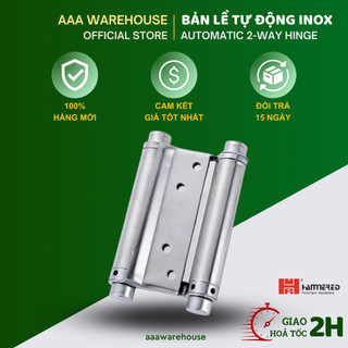 1 cặp bản lề tự động 2 chiều inox 304 cao cấp hammered 3033