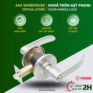 Khoá Tròn Tay Gạt hợp kim Pasini 3491 - Thay thế được khoá tròn, sử dụng cho cửa nhôm, sắt, gỗ
