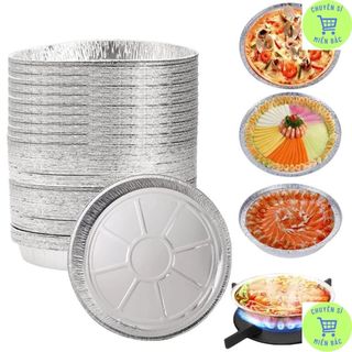 Khay giấy bạc lót nồi chiên không dầu đủ các size 18 20 22, khuôn giấy bạc, giấy bạc nướng