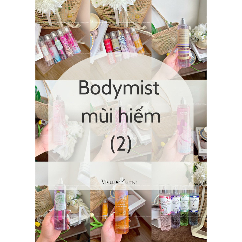(MÙI HIẾM 2) Body mist BBW Vivu.perfume siêu thơm tổng hợp các mùi hiếm còn ít hàng
