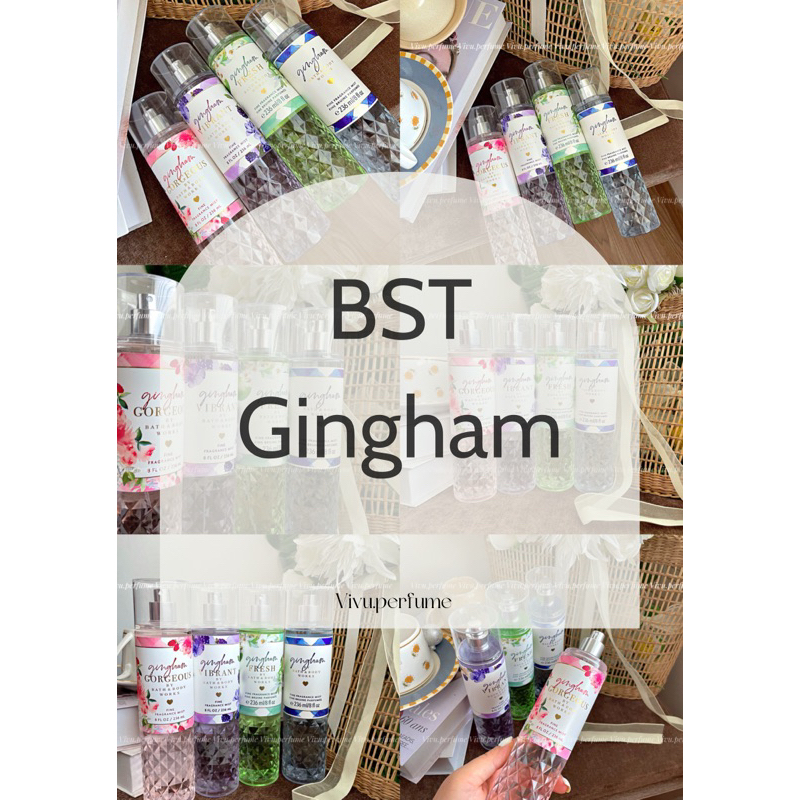 (BST Gingham) Body mist BBW Vivu.perfume hương Gingham phiên bản vỏ kim cương (FRESH, VIBRANT, GORGEOUS)