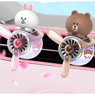 [Chính Hãng] Sáp Thơm Ô Tô Cao Cấp , Nước Hoa Xe Hơi Kẹp Cửa Gió Điều Hòa Line Friends Cao Cấp