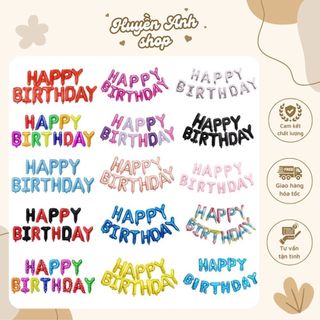Set bóng bay chữ HAPPY BIRTHDAY nhiều màu siêu xinh❤️💜