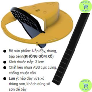 Bẫy chuột thông minh tự động hiệu quả, Nắp bẫy chuột thông minh nắp trượt tự động bập bênh thùng nhựa