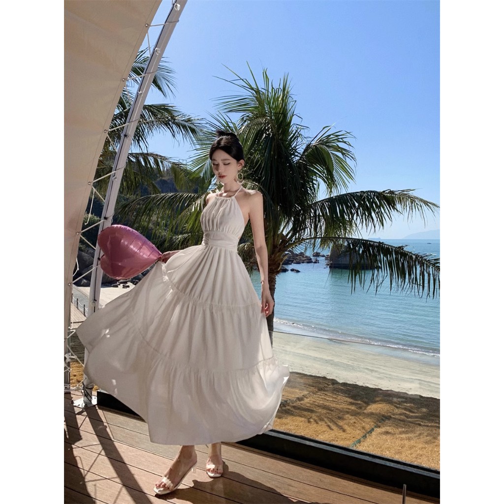 Váy đi biển - Đầm maxi hở lưng Chất đũi lụa QC chính phẩm, May 2 Lớp Có Sẵn Mút, Mẫu mới hottrend 2024 Bun Shop | BigBuy360 - bigbuy360.vn