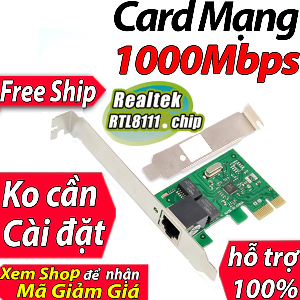 Hỏa Tốc✅ Card mạng lan 1000 Realtek RLT8111c Card mạng lan 1gb gigabit pcie pci Cạc lan 1gb Card lan 1Gbps Card mạng dây