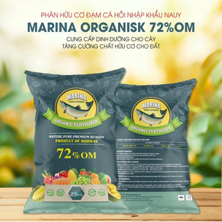 Phân tan chậm hữu cơ đạm cá hồi Marina Organisk 72%OM chính hãng nhập khẩu từ Nauy