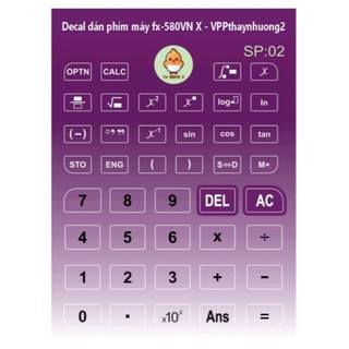 Decal dán phím máy tính casio 580vnx