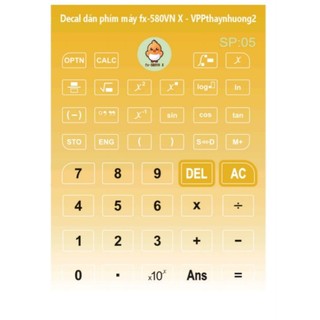Decal dán phím máy tính casio 580vnx