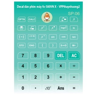 Decal dán phím máy tính casio 580vnx