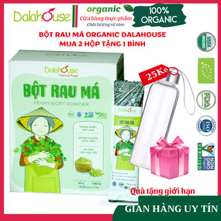 Bột rau má sấy lạnh Dalahouse nguyên chất 100% thanh lọc cơ thể, thải độc mát gan, không lo nóng trong