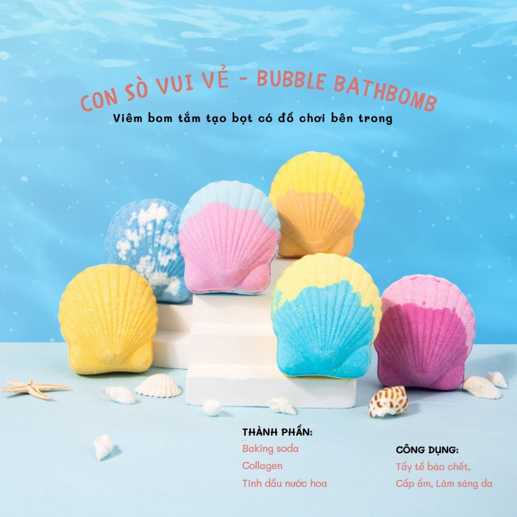 Viên tắm tạo bọt Bathbomb tắm bồn cho mẹ bé có đồ chơi bí mật viên bom tắm bồn tạo bọt