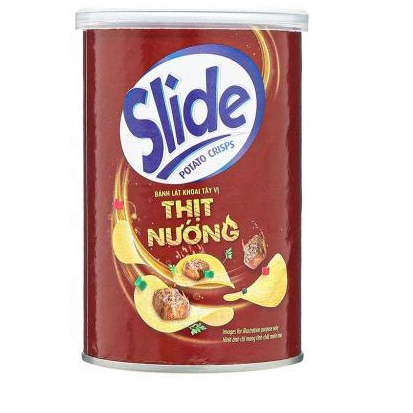 Snack khoai tây Slide vị thịt nướng 65g