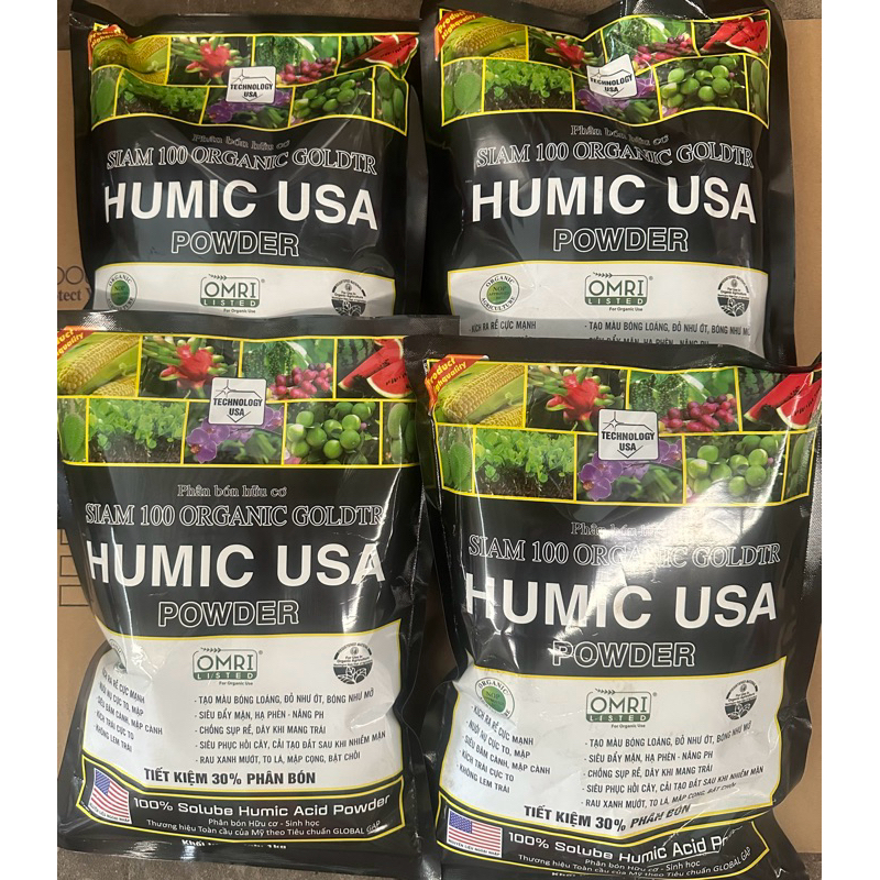  Phân bón humic usa kích rễ Việt Mỹ dạng bột 1kg pha 1000 lít nước 