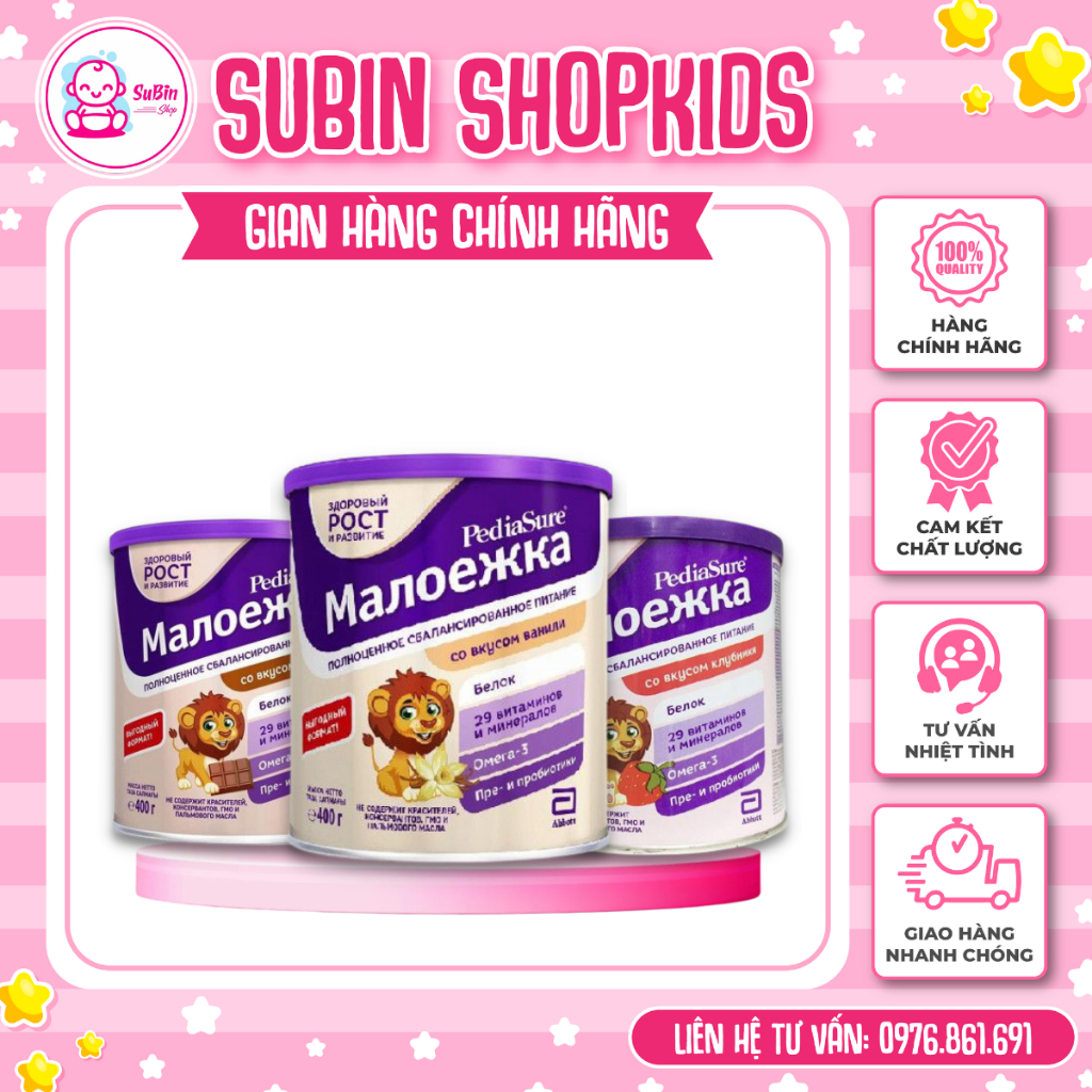 Sữa Pediasure 💥 CHÍNH HÃNG 💥 Sữa bột hỗ trợ tăng cân Nga 850gr