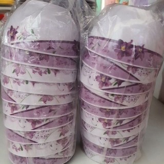 Set 10 chén ăn chè nhựa Melamine In Hoa Văn ngẫu nhiên
