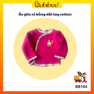 ÁO GHI LÊ NỈ BÔNG DÀI COTTON BABIBOO - BB104