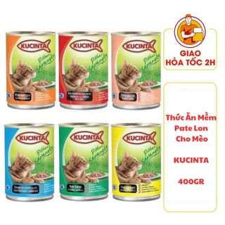 (CÓ QUÀ TẶNG) Thức Ăn Mềm Pate Lon KUCINTA Cho Mèo 400gr - Nhiều Vị
