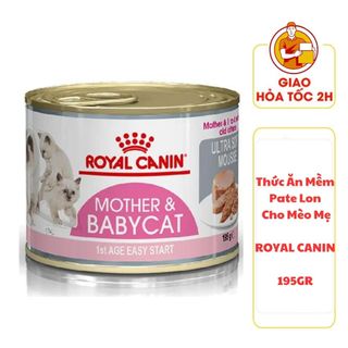 (CÓ QUÀ TẶNG) Thức Ăn Mềm Pate Lon ROYAL CANIN Mother & Baby Cat - 195gr