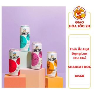 (CÓ QUÀ TẶNG) Thức Ăn Hạt Dạng Lon SHAKEAT DOG Cho Chó - 185gr - Nhiều Vị