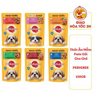 (CÓ QUÀ TẶNG) Thức Ăn Mềm Pate PEDIGREE Cho Chó - 130gr - Nhiều Vị