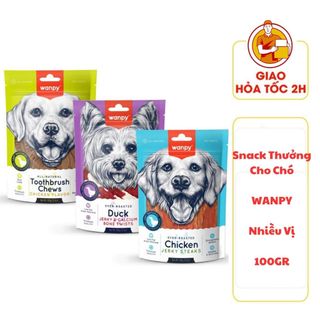 (CÓ QUÀ TẶNG) Bánh Thưởng WANPY Dog Treat Snack Cho Chó - 100gr - Nhiều Vị