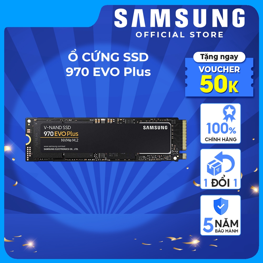 Ổ cứng gắn trong SSD Samsung 970 EVO Plus PCIe NVMe M.2 2280 V-NAND - đọc 3500MB, ghi 3200MB/s