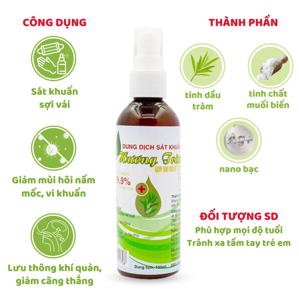 Dung dịch sát khuẩn khẩu trang Hương Tràm