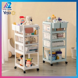 Kệ Để Đồ Sơ Sinh Đa Năng 4 Tầng Yeya Kết Hợp Giá Úp Sữa Cỡ Lớn Có Bánh Xe Đẩy Tiện Lợi Cho Mẹ Và Bé