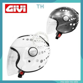 Nón bảo hiểm givi  MÀU TRẮNG/CHẤM TITAN , MÀU TITAN/CHẤM TRẮNG - hàng chính hãng - Size L