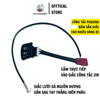 Công tắc passing sh xe máy, nháy đèn pha bấm sẳn giắc cho xe wave, vision, ab
