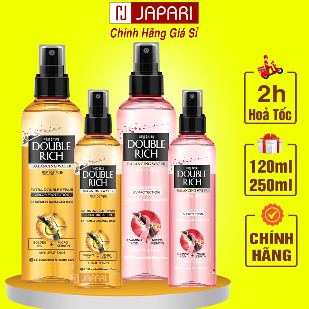 Xịt Dưỡng Tóc Double Rich CHÍNH HÃNG 120ml/250ml-Nước Dưỡng Tóc Double Rich Giảm Rụng Tóc, Dưỡng Tóc