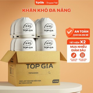 Combo 4 bịch, 8 bịch khăn khô đa năng cho bé, khăn khô vệ sinh cho mẹ và bé từ sơ Viscose dày dặn