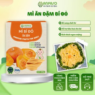 Mì Ăn Dặm Cho Bé Từ 6 Tháng Bí Đỏ Organic Anpaso - Mỳ Rau Củ Hữu Cơ Bổ Sung Chất Xơ 120g