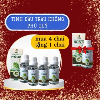 [COMBO 4 CHAI TẶNG 1CHAI] Tinh dầu trầu không phú quý Chính hãng 20ML, MUA 4 TẶNG 1, TINH DẦU PHÚ QUÝ BÔI HO CHO BÉ